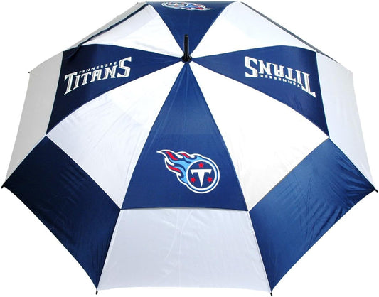 NFL 62" Golf Umbrella with Protective Sheath, Double Canopy Wind Protection Design, Auto Open Button