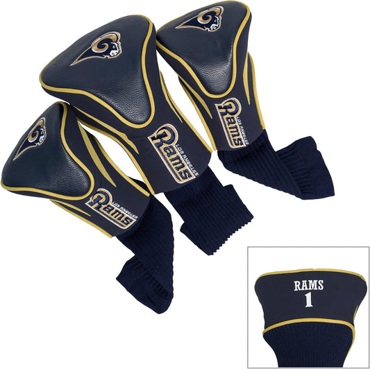 NFL Numbered 1, 3, & X, Fits Oversized Drivers, Utility, Rescue & Fairway Clubs, Velour Lined for Extra Club Protection