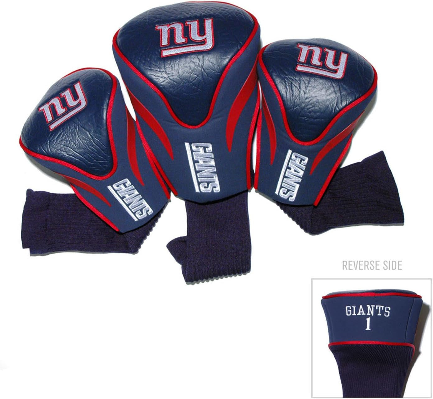 NFL Numbered 1, 3, & X, Fits Oversized Drivers, Utility, Rescue & Fairway Clubs, Velour Lined for Extra Club Protection