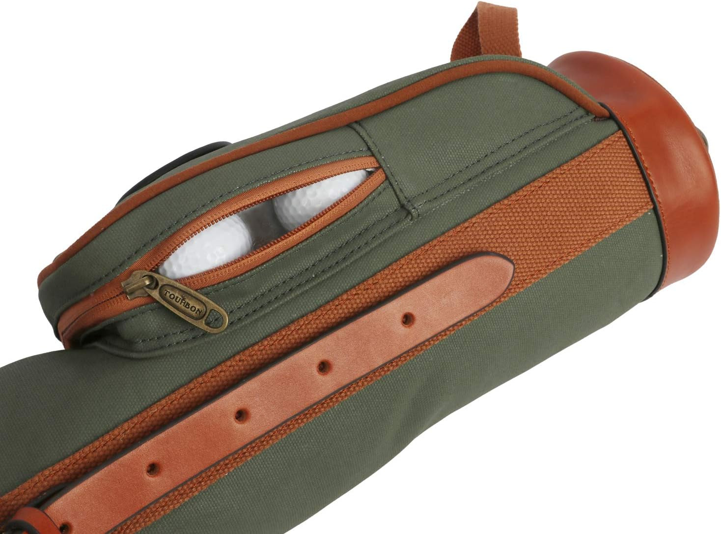 Vintage Golf Club Carry Bags Travel Case - Canvas and Leather