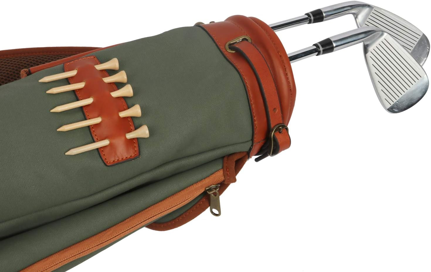 Vintage Golf Club Carry Bags Travel Case - Canvas and Leather