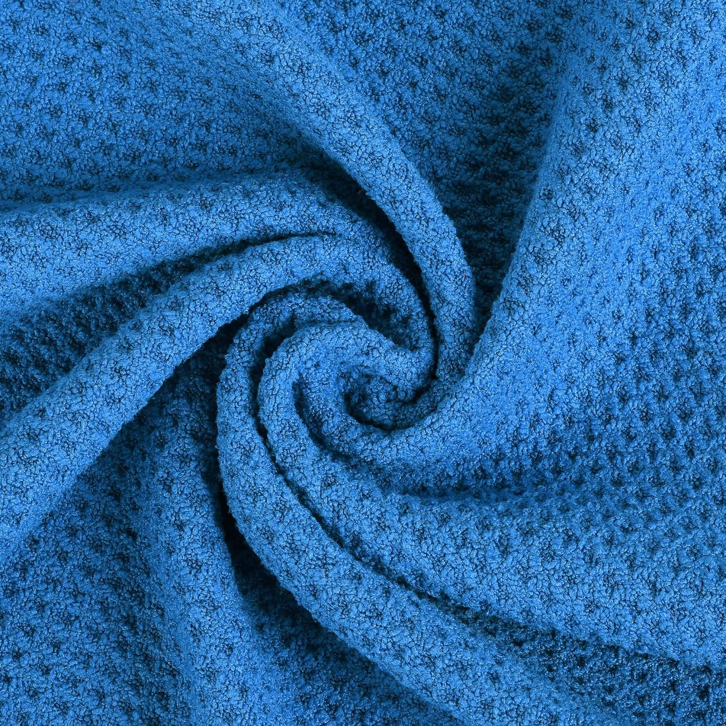 Microfiber Golf Towel, 16" X 24", Waffle Pattern Design with Carabiner Clip, Super Absorbent, Tri-Fold Large Golf Ball Towels, Golf Bag Accessories for Men and Women, Golf Gift（Blue）