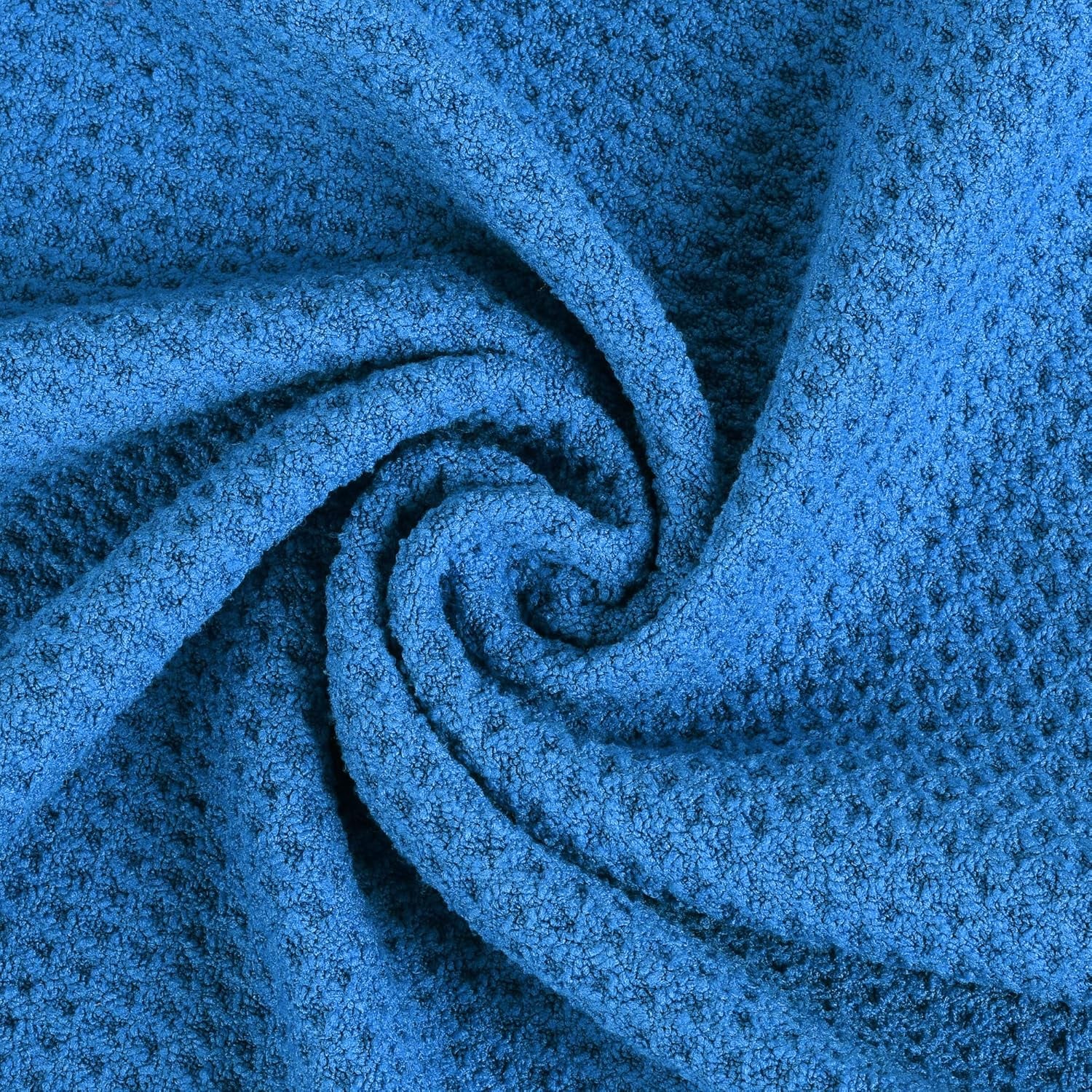 Microfiber Golf Towel, 16" X 24", Waffle Pattern Design with Carabiner Clip, Super Absorbent, Tri-Fold Large Golf Ball Towels, Golf Bag Accessories for Men and Women, Golf Gift（Blue）