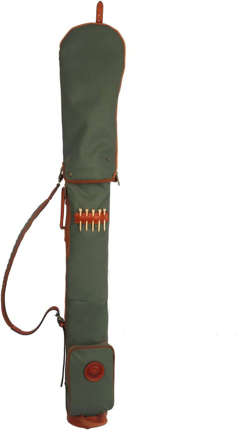 Vintage Golf Club Carry Bags Travel Case - Canvas and Leather